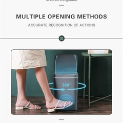 自動センサー付きゴミ箱の画像