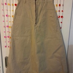 ニコアンド Niko and… アウトパッチZIPスカート Mサイズ ベージュ Aラインスカートの画像