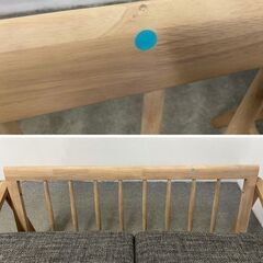 シギヤマ家具 クロスタイム ソファ 150サイズ 2人掛け 北欧テイスト ホワイトオーク材 リビング インテリア 中古家具 店頭引取歓迎 R10212の画像