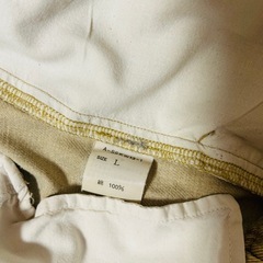 【メンズ・日本製】綿100% 綿パン　長ズボン　10分丈　チノパン　Lサイズの画像