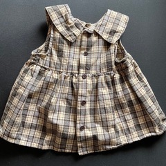 チェック柄セットアップ　ベビー　70-80の画像