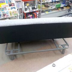 リクライニングソファベッド 布製 グレー ソファ：幅183×奥行100×高さ85㎝ ベッド：横115×縦183㎝ ニトリ 西岡店  の画像