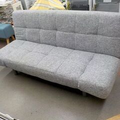 リクライニングソファベッド 布製 グレー ソファ：幅183×奥行100×高さ85㎝ ベッド：横115×縦183㎝ ニトリ 西岡店  の画像
