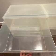 【4個セット】無印　ポリプロピレン小物収納ケース　ワイド大の画像