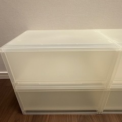 【4個セット】無印　ポリプロピレン小物収納ケース　ワイド大の画像