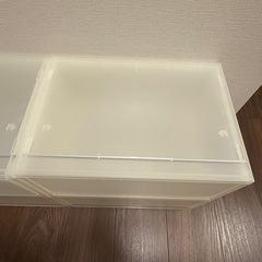 【4個セット】無印　ポリプロピレン小物収納ケース　ワイド大の画像