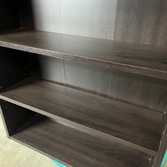 コメリ 文庫本 DVD ラック Ⅱ ダークブラウン 組立済 中古品 ③の画像