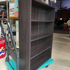 コメリ 文庫本 DVD ラック Ⅱ ダークブラウン 組立済 中古品 ③の画像