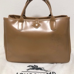 【中古品】LONGCHAMP ロンシャン ロゾ レザートート ハンドバッグ キャメル レディース 本革 カバンの画像