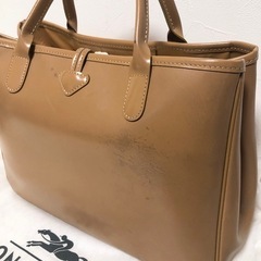 【中古品】LONGCHAMP ロンシャン ロゾ レザートート ハンドバッグ キャメル レディース 本革 カバンの画像