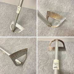 J7P2388 ステンレス 窓ホー アルミ柄 135cm 草刈り 除草 長柄 農具 用具 工具 畑土ならし ガーデニング 道具 現状の画像