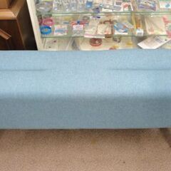 ダイニングベンチ 北欧風 ブルー 脚付 幅104㎝ 長椅子 イス 西岡店の画像