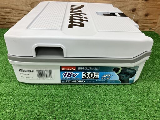 【SIW】makita マキタ TD149DRFX 18V充電式インパクトドライバ バッテリー×2個、充電器付き【未使用・未開封品】