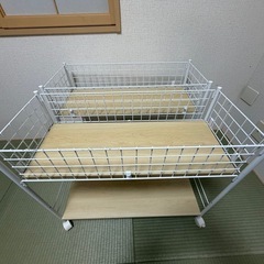 ①収納ラックキャスター付き　2個セット　ワゴン　マルチラック　リモブ２D73 　ニトリの画像