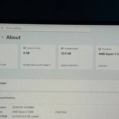 ホワイト 白 ゲーミング PC RTX3060Ti / Ryzen 5 5500の画像