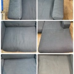 ジモティー限定価格！S758 ⭐ HUKLA 日本フクラ カウチソファ+オットマン付き 幅250cm USED 座り心地抜群の画像