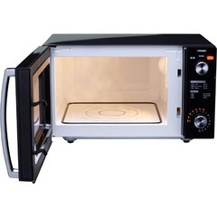 電子レンジ 20L ツインバード TWINBIRDミラーガラスフラット電子レンジ 商品コード: DR-D278カラー:ブラックの画像