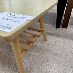 ★リユースのサカイ高崎店★TJ13370 (株)ニトリ テーブル イエロー H32×D45×W90 クリーニング済みの画像