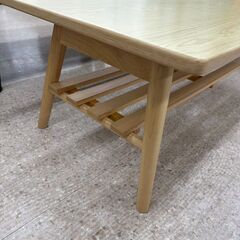 ★リユースのサカイ高崎店★TJ13370 (株)ニトリ テーブル イエロー H32×D45×W90 クリーニング済みの画像