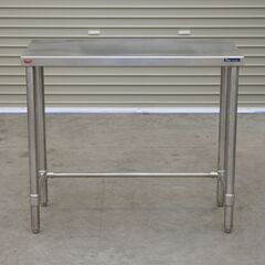 ≪zyt2547ジ≫ マルゼン ステンレス作業台 幅90cm 奥行40cm 高さ80cm 店舗/厨房/調理台/架台/設備/DIY/ガレージ/中古家具/宮城県仙台市 71024-02の画像