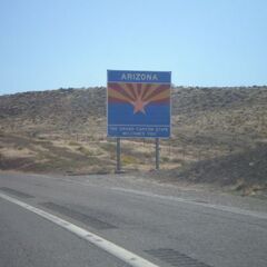 Arizona State Line Sign 米国　アリゾナ州　巨大道路看板の画像