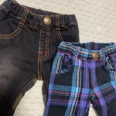 子供服★mou jonjon 80 ベビー ボトムス パンツ 2枚セットの画像