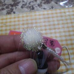 ブラック 雪だるま・ニット帽キティ 根付 ご当地キティの画像