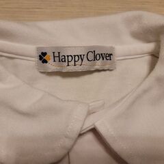 Happy Clover 長袖ポロシャツ 120 ホワイト 白 シャツ 子供服 キッズの画像