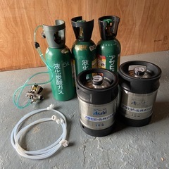 ボクソン　2口ビールサーバー　VT-25D-W　未開封アサヒ生樽　炭酸ボンベ付の画像