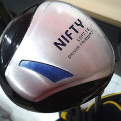 グリップ要交換 ジュニア用 ゴルフクラブセット Jr用 NIFTY Dr UT 7I 9I W PT 5本セット キャディバッグ付き 中古 苫小牧西店の画像