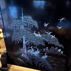 螺鈿細工の衝立の画像