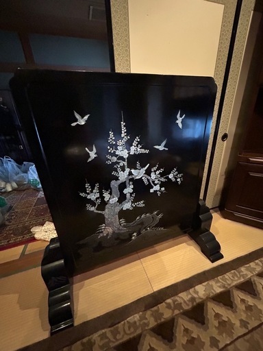 螺鈿細工の衝立