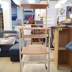 キャスター付き レンジラック 横幅52cm スライドテーブル コンセント2個 レンジ台 レンジボード■奥行42cm×高さ140.5cm■買取帝国 朝霞店 配達可能の画像