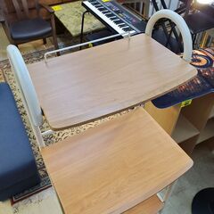 キャスター付き レンジラック 横幅52cm スライドテーブル コンセント2個 レンジ台 レンジボード■奥行42cm×高さ140.5cm■買取帝国 朝霞店 配達可能の画像