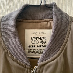 coen コーエン MA-1 中綿　カーキ　ミディアム　レディース
の画像