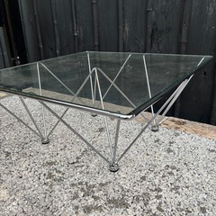 ✨ガラステーブル✨ おしゃれ ローテーブル / シンプルデザインの画像