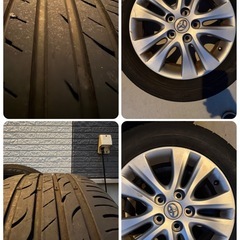 70系ヴォクシー トヨタ純正アルミホイール　山ありタイヤ、ナット付き 205/60/16の画像