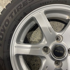 165/70R14 21年製バリ溝 スタッドレス ホイールセット の画像