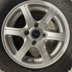 165/70R14 21年製バリ溝 スタッドレス ホイールセット の画像