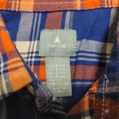 babyGap 長袖シャツ 100cm チェック ギャップの画像