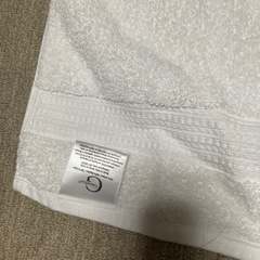 白の大判バスタオルの画像