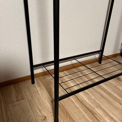 スチールラック ハンガーラック 黒 ブラックの画像