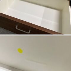 リビングハウス キッチンカウンター ルシード 幅105 ステンレス天板 ウォールナット色 インダストリアル 中古家具 店頭引取歓迎 R10213の画像