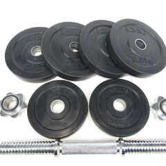 未使用 ダンベル プレート ボディメーカー5KG×2個 追加付属 片手ダンベル付 総重量25Kg BODY MAKER PDNR バーベル ウエイト パンプアップの画像