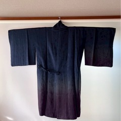 正絹 道行コート 黒紫グラデーション 美品の画像