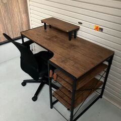 L字パソコンデスク&オフィスチェア【管理番号542】の画像