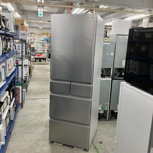 中古品　日立　5ドア冷蔵庫　R-HS47S 2023年製　公田店