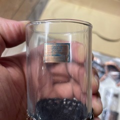 一口ビールグラスセット 5客　ハッピーホリディ ゴールドシリーズ 昭和レトロの画像