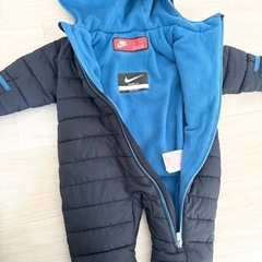 【美品】NIKE ナイキ ベビーダウン ジャンプスーツ カバーオール 80cmの画像
