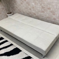 【ソファベッド】ファブリック　リクライニング機能付きの画像